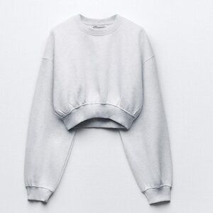 Zara Basic Crop Sweatshirt
